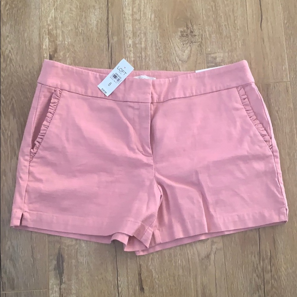 Pink Loft Outlet ruffle shorts